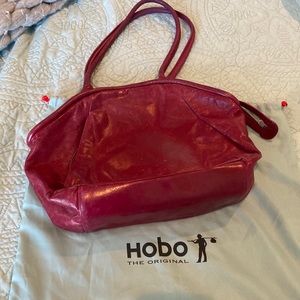 Hobo bag - burgundy leather